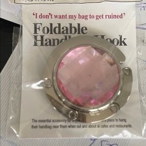 Pink Foldable Handbag Hook